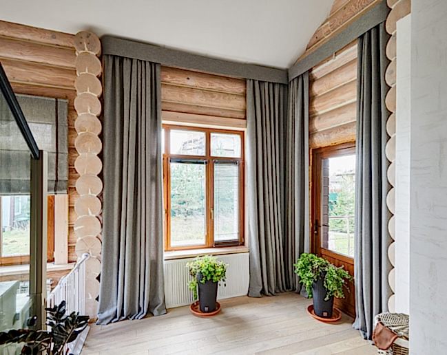 Шторы для деревянного дома на заказ