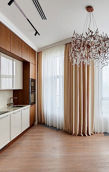 Шторы в столовую на заказ в Алматы и области - выгодные цены на пошив дизайнерских штор для кухни и столовой в компании Belladone.