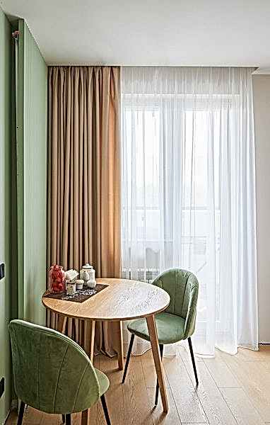 Шторы в столовую на заказ в Алматы и области - выгодные цены на пошив дизайнерских штор для кухни и столовой в компании Belladone.