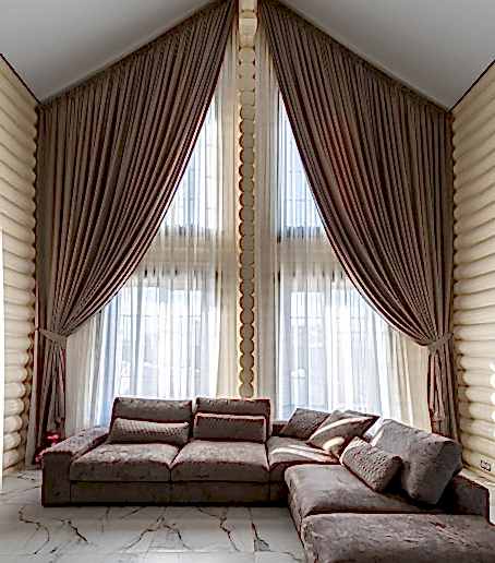 Шторы на круглые окна