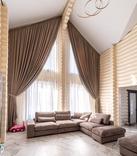 Шторы для деревянного дома на заказ