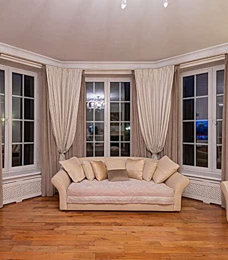 Шторы на круглые окна