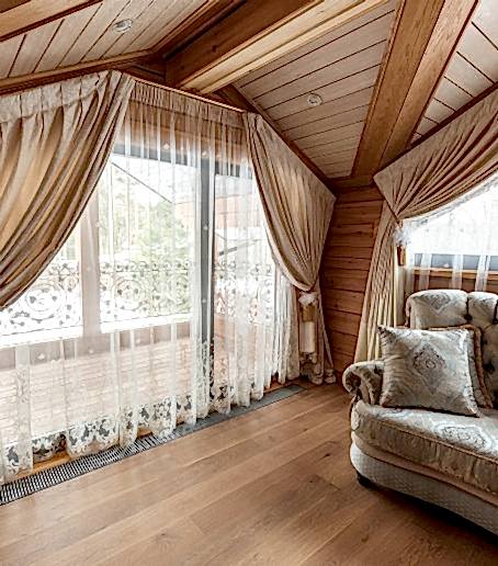 Шторы на круглые окна