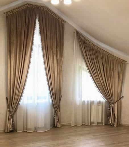 Шторы на треугольные окна
